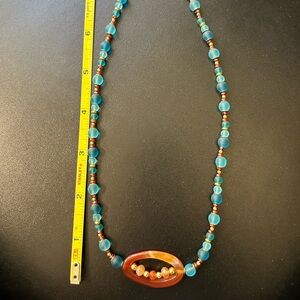 Carnelian and sea glass Necklace